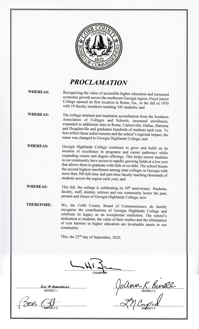 Cobb Proclamation